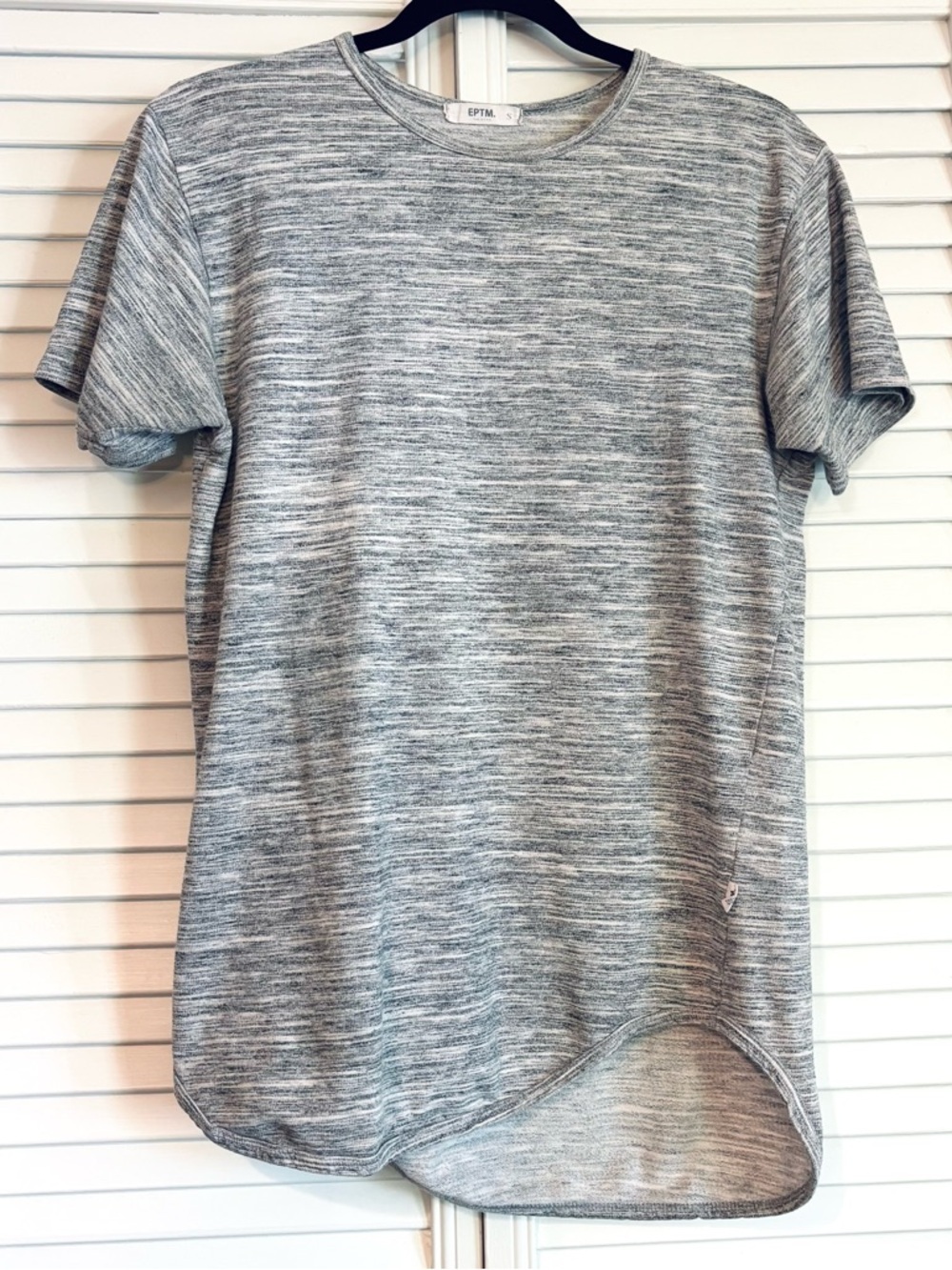 EPTM. Streetwear Grey Marled Short Sleeve T Shirt Men’s Small S